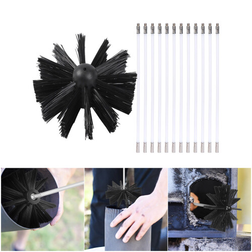 Bendable Chimney Cleaning Brush Set Flexible-12x400mm long 1