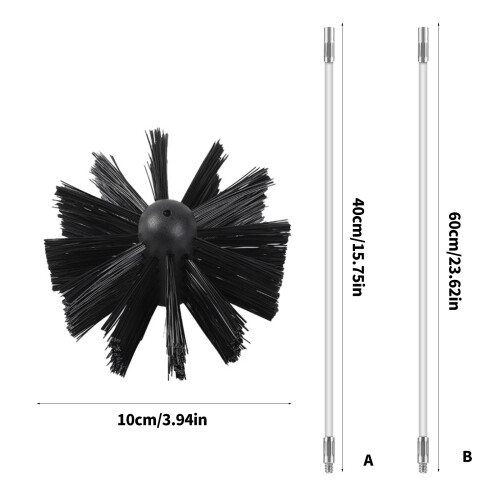 Bendable Chimney Cleaning Brush Set Flexible-12x400mm long 2