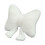 Bowknot Plush Throw Pillow Back Support Cushion for Sofa-White 1