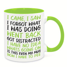 (Green) 1-teilige Tasse, lustige Zitate, sechs Farben, Gag-Geschenk, humorvolle Tasse, langlebige Tasse, stabiler Griff,