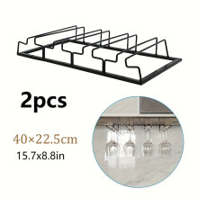 (2pcs 4 Rows) Tisch-Weinregale, Weingläserregal zur Wandmontage, Stielglasregal unter dem Schrank, Weinglas-Aufhängerregal zum