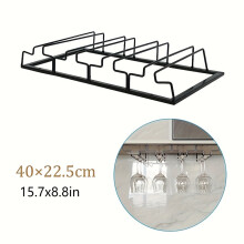 (4 Rows) Tisch-Weinregale, Weingläserregal zur Wandmontage, Stielglasregal unter dem Schrank, Weinglas-Aufhängerregal zum