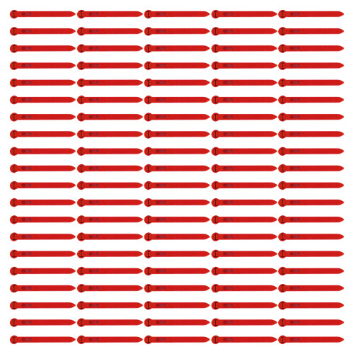 Sequential Numbered Leg Rings for Poultry 1-100 Set-Red
