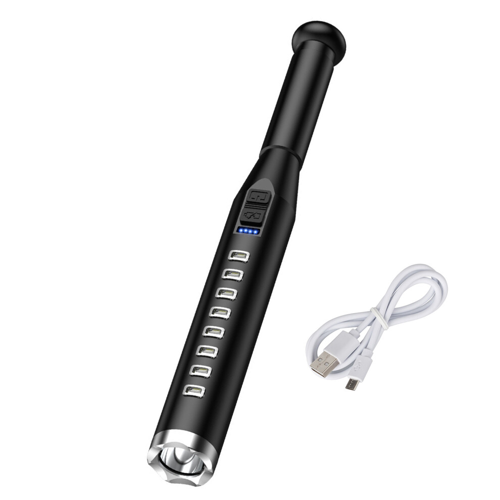 Strong Baseball Bat Flash Usb Charging Abs- Light/Silver 7696001317167