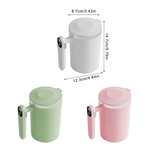 400ml Coffee Cup Electric Automatic Stirring Mug-Light Green 1