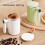400ml Coffee Cup Electric Automatic Stirring Mug-Light Green 6