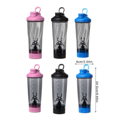 Automatic Shaker Bottle for Protein Powder USB-Pink straight 2