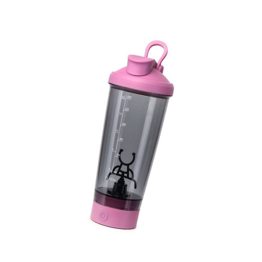 Pink Automatic Shaker Bottle For Protein Powder Usb- Straight