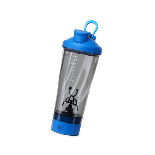 Electric Protein Shaker Bottle-Blue threaded versio