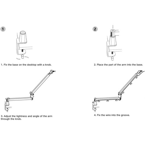 Microphone stand  Microphone holder 360 rotatable low position 3/8' 5/8' adapter 1