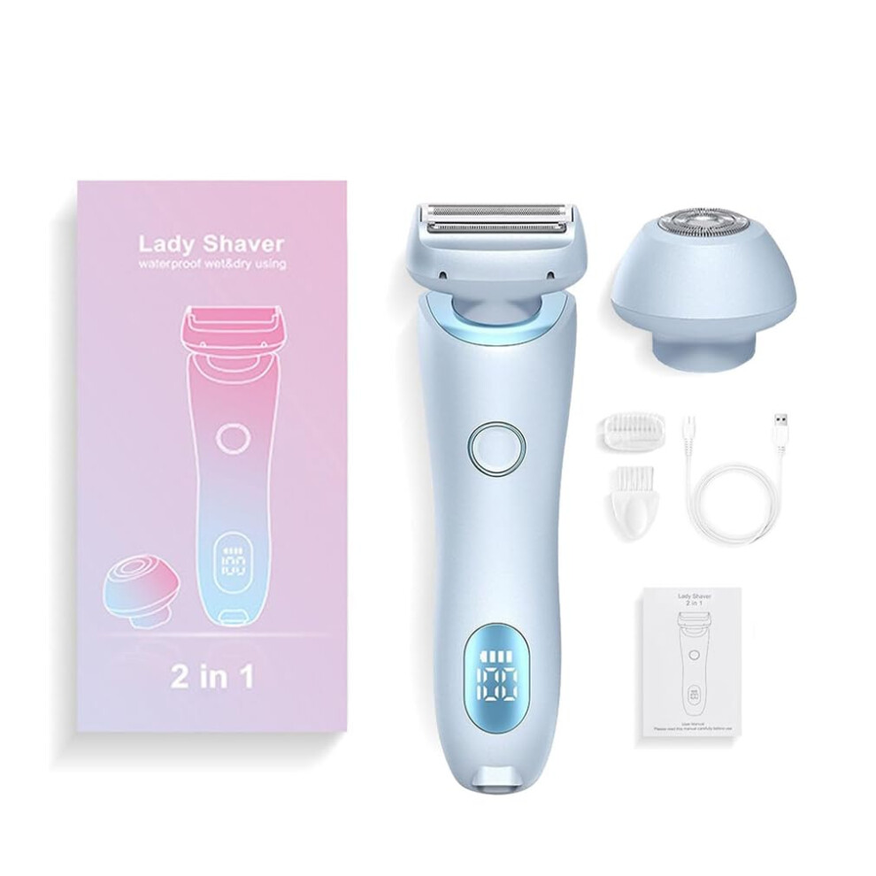 Blue Duskofficial Razor, 2In1 Electric Shaver For Women, Wireless Usb Wet/Dry Epilator (Blue)