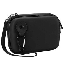 Shockproof EVA Hard Drive Case with Zipper, External HDD and Power Bank Protection, Black