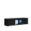TV Unit 130cm Loom - Black with Gloss Doors and LED Lights 10