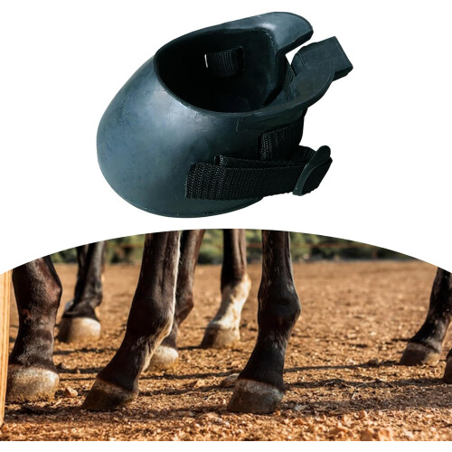 1 Pair Boot for Horses Rubber Protective Thick Sturdy Horse Boot Replacement for Wound 1