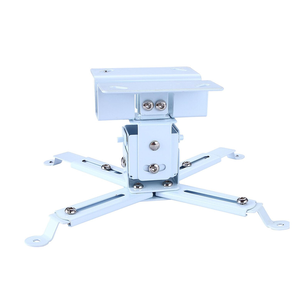 Projector Mounting Bracket With Cable Management 4365 Cm Adjustable Arm Ceiling Or Wall Mount 15 Kg Weight Capacity White 9189345052316