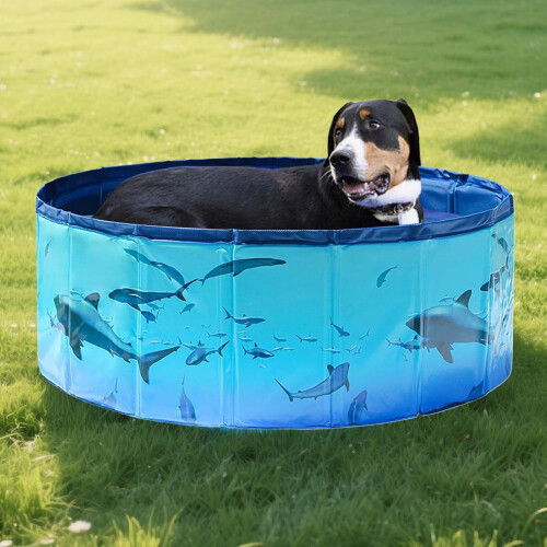 Foldable Kiddie Pool with SlipResistant Base and QuickDrain for Kids and Pets Summer Fun 1