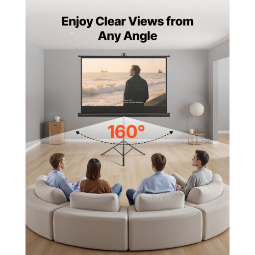 Écran de Projection Portable - DUOKU - TS60H - 152,4 cm - Angle de Vision 160 - Écran Mat Résistant 1