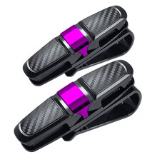 Clip pour lunettes de soleil sans obstruction de la vue, réglable et flexible, se fixant solidement au pare-soleil, rotation à 180, compatible