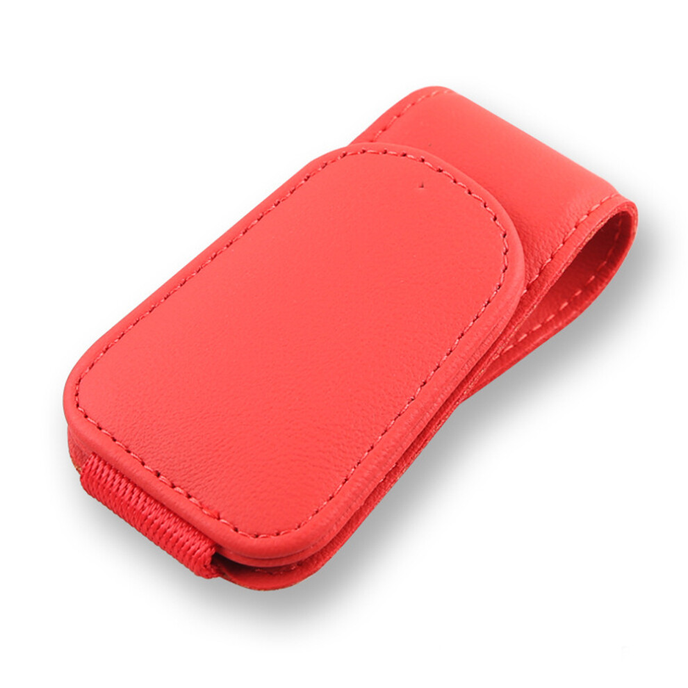 Reusable Wide Applications Magnetic Sunglasses Holder, Easy Install For Vehicle Visor Accessories, Cowhide Leather Design With Hidden Magnetic 9190834894898