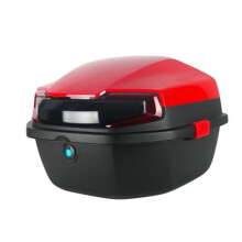 Motorbike Box For Motorcycle Trunk With Lock, Helmet Storage, Luggage Case Red For Motorcycle Scooter Moped