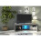 TV Unit 130cm Loom - Dark Grey with Gloss Doors and LED Lights 6