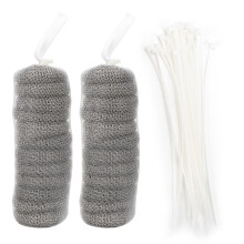 Filtres à peluches en acier inoxydable, 24 attaches de câble pour une fixation sécurisée, filtres à mailles anti-obstruction pour pièges à