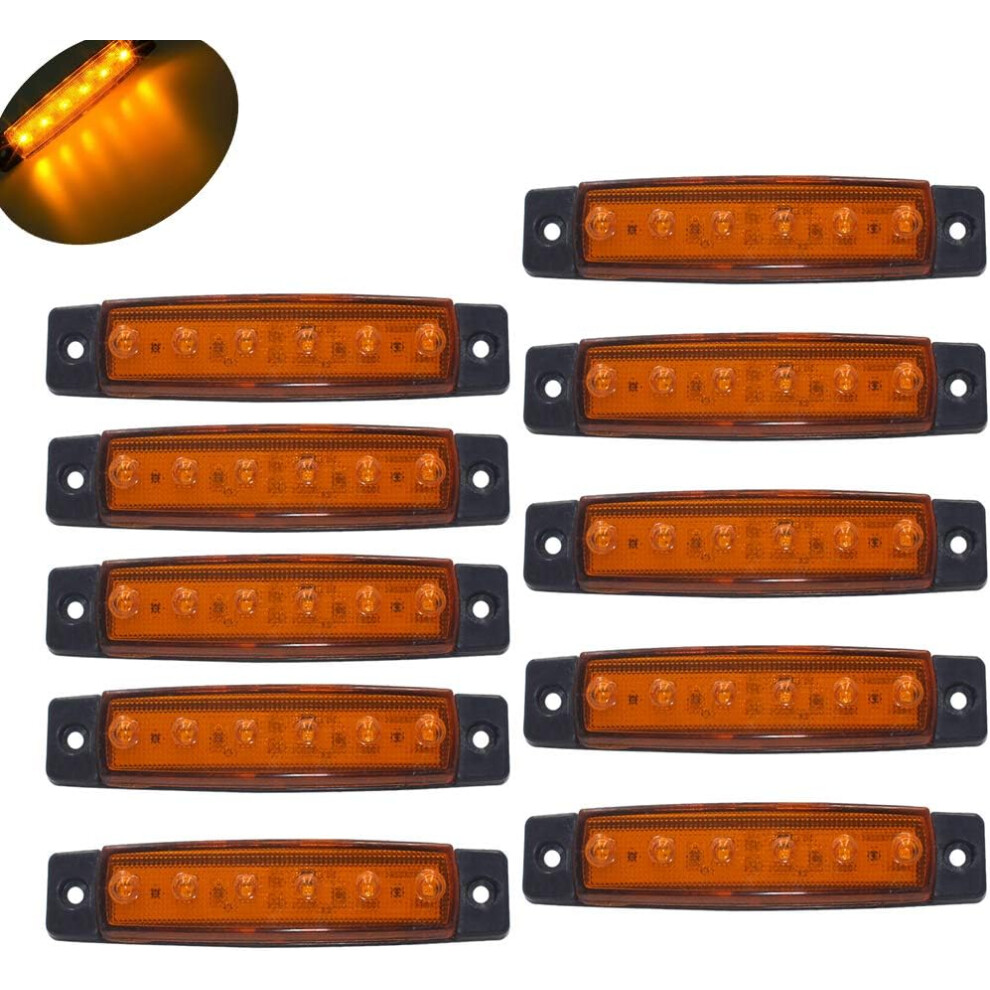 Led Indicator For Trucks, Side Marker With Pc Lens, Trailer 12V Dc, Energy Saving Low Temperature Operation Light/Amber 9176269149062