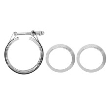 Stainless Steel V Band Clamp, Corrosion Resistance High Temperature Resistance Exhaust System Application Durable Material Turbo Parts Compatible for