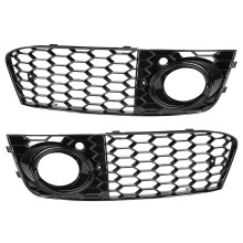 Griglia di ventilazione per Audi A4B8, copertura fendinebbia auto a nido d'ape, paraurti anteriore, finitura esterna con accento in stile rete,