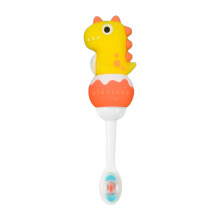 Non-Slip Handle Portable Cartoon Toothbrush, Dinosaur Kids Toothbrush with Safe and Eco-Friendly Material, Extra Soft Bristle Manual Toothbrush for To