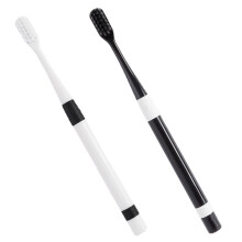 Gentle for Sensitive Gums, Portable Antibacterial Manual Toothbrush with Travel Case, Twin Pack for Home and Travel