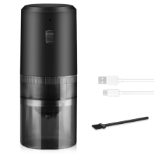 Tragbare elektrische Kaffeemühle mit Mahlwerk, gleichmäßige Mahlleistung, Edelstahlklinge, individuell einstellbare Mahldauer für Cold Brew und