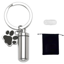 Dog Keepsake Pet Keychain For Cats Paw Print Keychain Pet Name