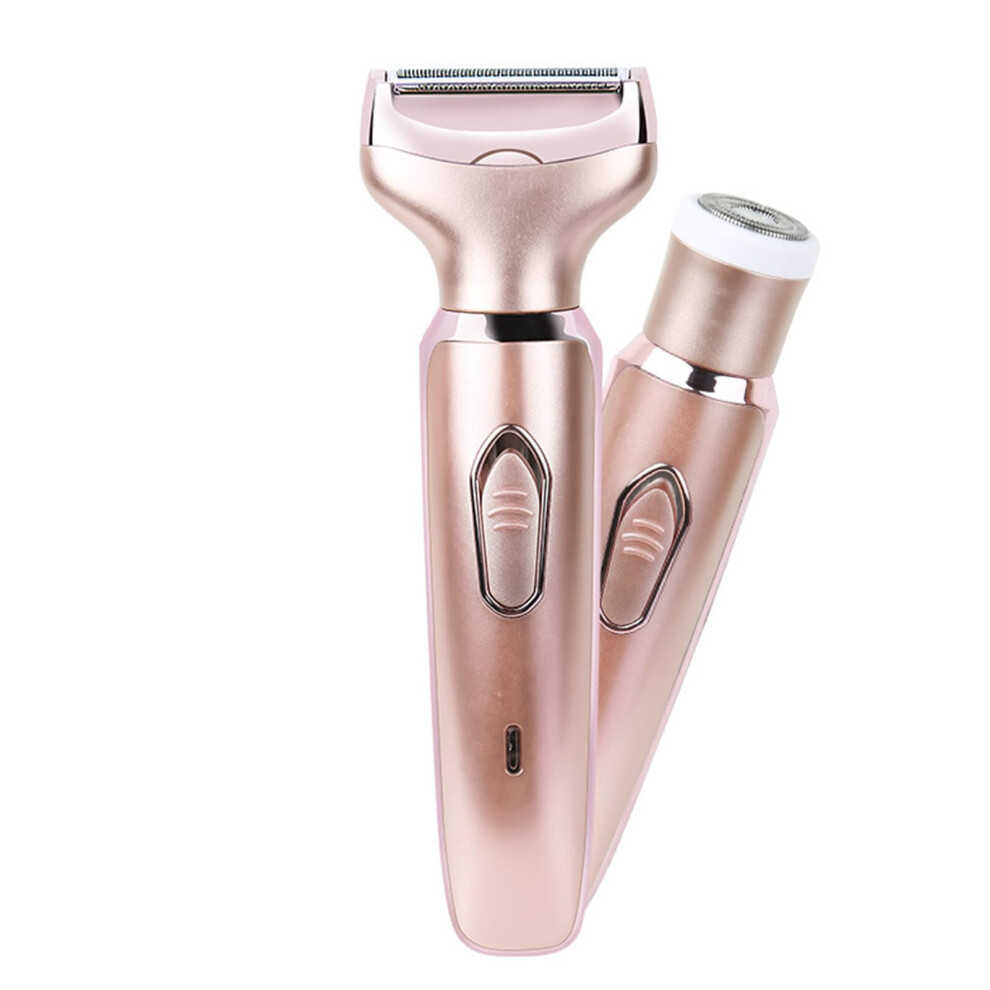 2in1 Electric Lady Shaver Hair Trimmer Painless with USB Charging for Face, Eyebrows, Legs, Arms.