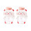 Lovely Bear Shape Glass Cup with Straw Secure Cover For- 3 2 1