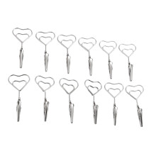 12 pièces de clips memo à double tête en argent de 2,8 pouces, porte-cartes en métal