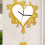 Decorative Wall Clock,Silents Battery Operated Wall- Gold. 5