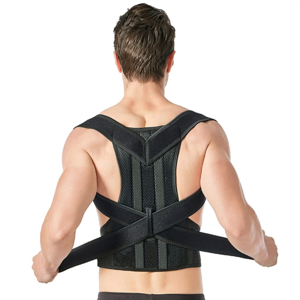 Posture Corrector for Relieving Back Pain, Adjustable Shoulder Support for Men and Women (XXL)