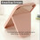 Makeup Mirror Foldable Desktop Vanity Mirror Portable Rectangular Pink For Travel Camping Home 2