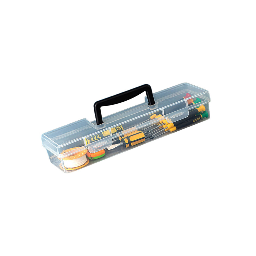 Reinforced Pp Tool Organiser Clear Compartment Storage-Black 1 7704000630610