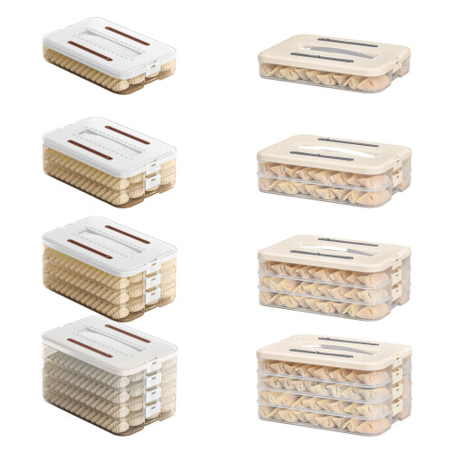 Clear View Kitchen Freezer Organizers With Interlocked-White 2 1