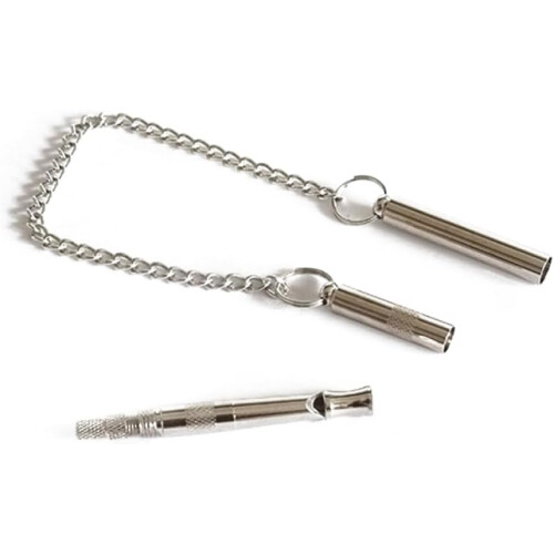 Dog Training Clay Whistle, Silver 1