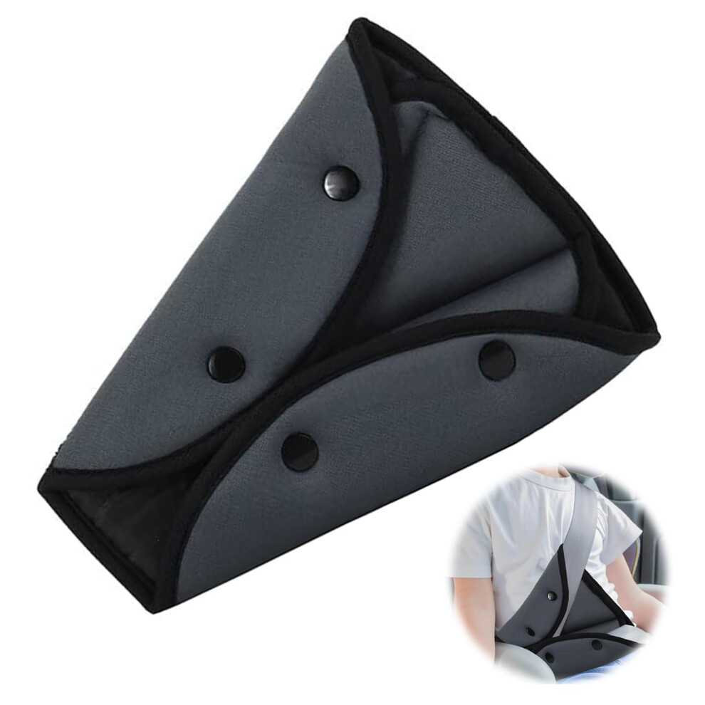Seat Belt Adjuster Fabric Cover Universal Car Safety Harness Triangle Positioner Children Belt Holder 9189345968259