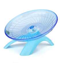 Flying Saucer Hamster Wheel, Super Quiet Hamster Wheel, Plastic Sturdy Pet Training Wheel, NonSlip, Noiseless Running Wheel for Small Pets (Blue)