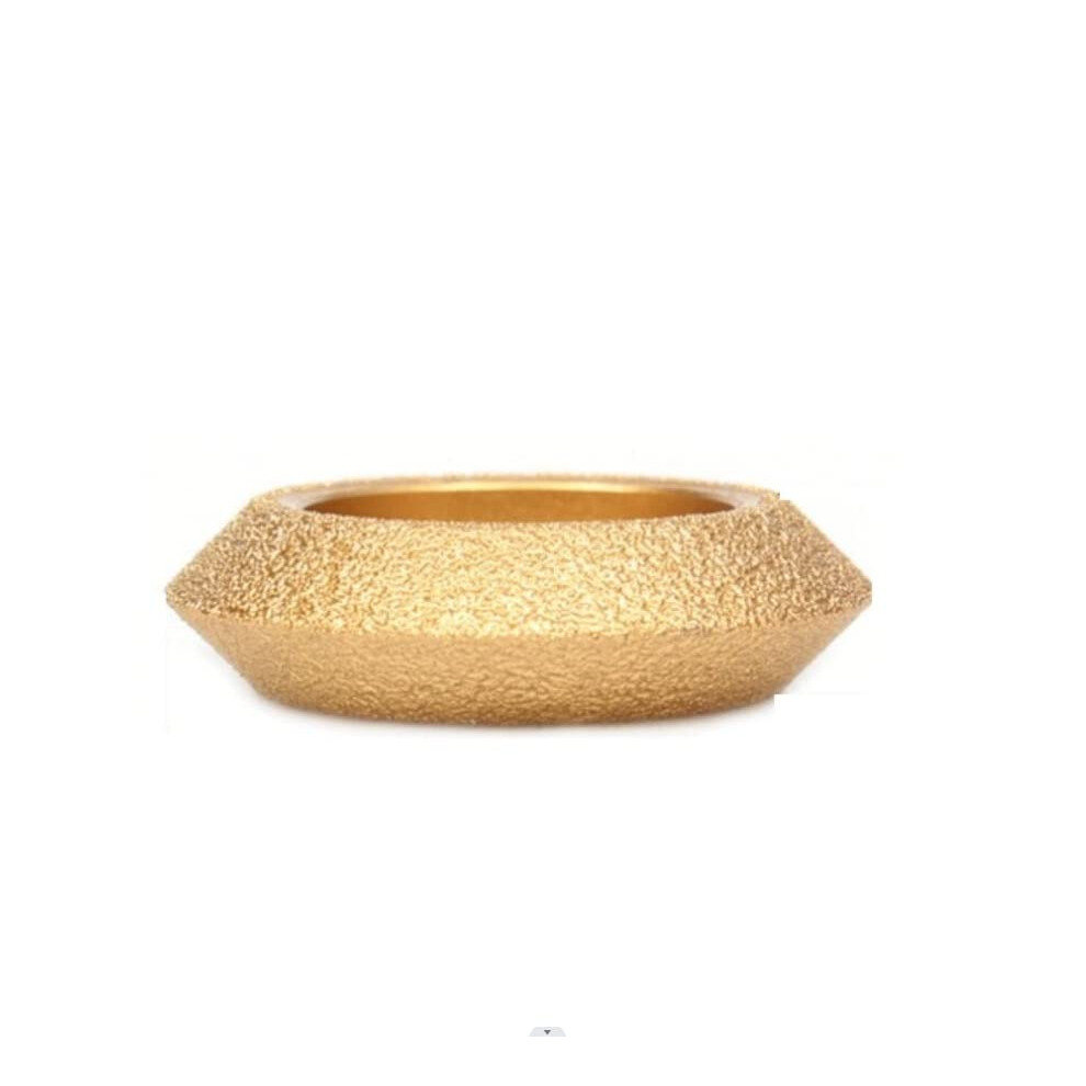Bore 20Mm Diamond Grinding Wheel 3Inch (75Mm) Dry Vacuum Brazed, Demibullnose Edge Profile, Color V Type 20Mm 9412369189004