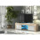 TV Unit 130cm Loom - Oak & White Gloss Doors and LED Lights 2