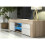 TV Unit 130cm Loom - Oak & White Gloss Doors and LED Lights 3