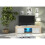 TV Unit 130cm Loom - Oak & White Gloss Doors and LED Lights 5