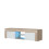 TV Unit 130cm Loom - Oak & White Gloss Doors and LED Lights 8