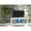 TV Unit 130cm Loom - White & Grey Gloss Doors and LED Lights 5
